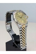 36mm • 1976 Rolex DateJust ref.16013 cal.3035 Champagne Dial 18k Gold Bezel Automatic